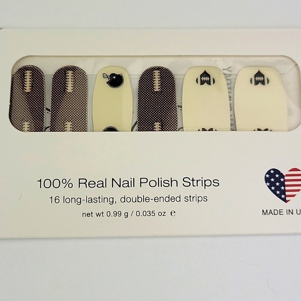 Color Street Sunday Puntday Real Nail Polish Strips Cream & Brown - Picture 2 of 7